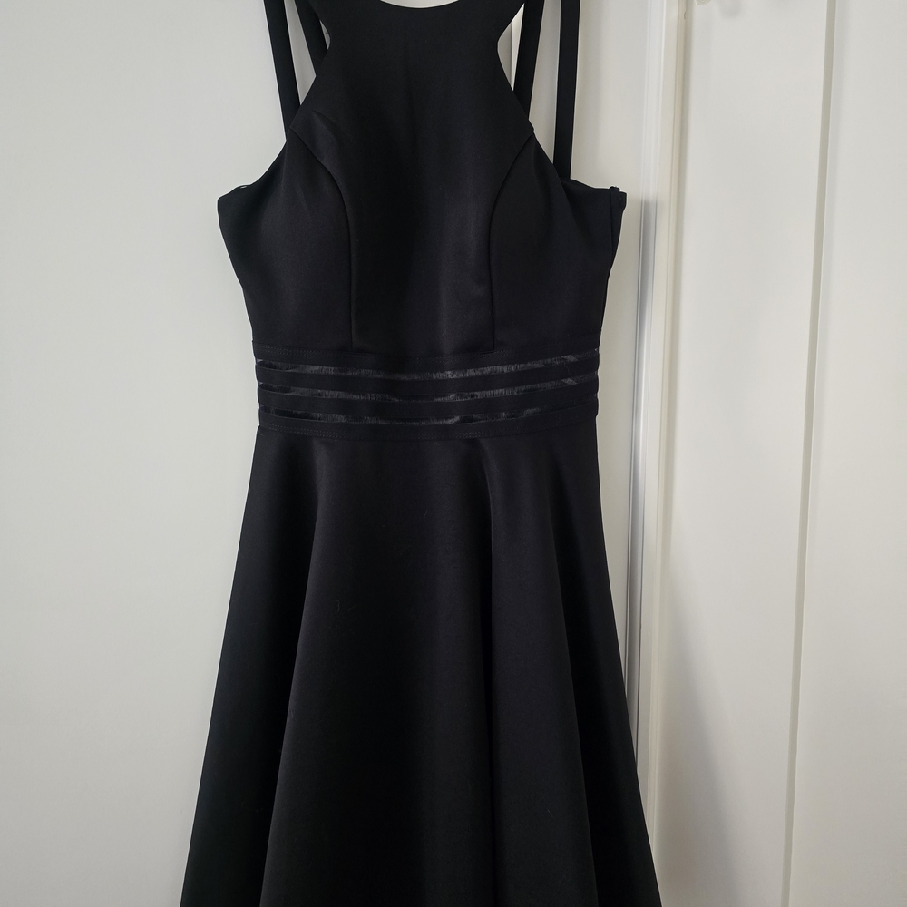City Studio Black One-Shoulder Fit & Flare Dress